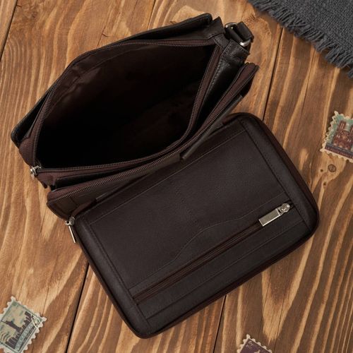 klasyczna saszetka męska ze skóry z organizerem paolo peruzzi t-26-br na Arena.pl