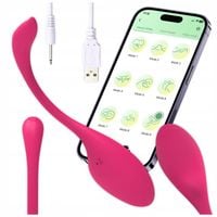 WIBRATOR JAJKO Z APLIKACJĄ ZDALNIE STEROWANY TELEFONEM BLUETOOTH DLA PAR