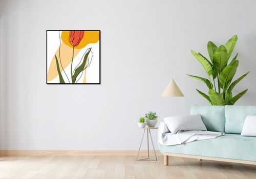 Plakat 70x70cm Przerysowany Tulipan na Arena.pl