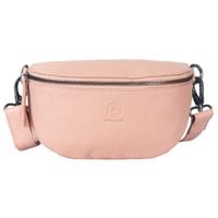 Mała saszetka skórzana typu nerka wielofunkcyjna - brzoskwiniowy