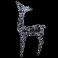 ŚWIECĄCY RENIFER LED OZDOBA ŚWIĄTECZNA DEKORACJA FIGURKA 70 cm BIAŁY ZIMNY