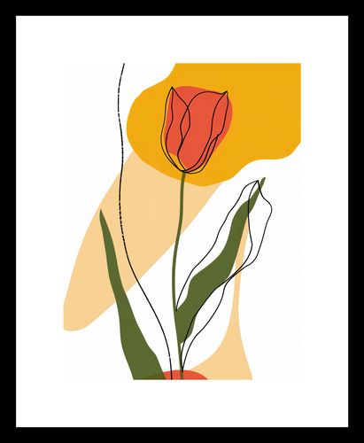 Plakat 15x20cm Przerysowany Tulipan na Arena.pl