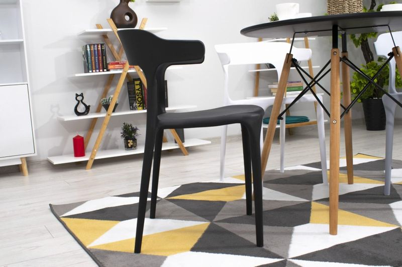 Krzesło ULME - czarne x 3 zdjęcie 9