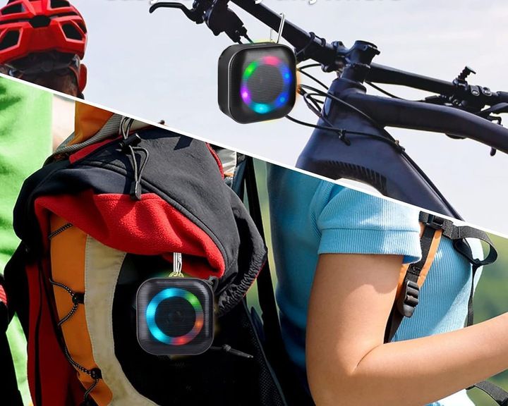 Przenośny Zewnętrzny Głośnik Bluetooth 5.3 LED Mobilny Bezprzewodowy USB-C zdjęcie 8