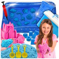PIASEK KINETYCZNY ZESTAW kinetic sand PIASKOWNICA 3KG basen foremki 21el.