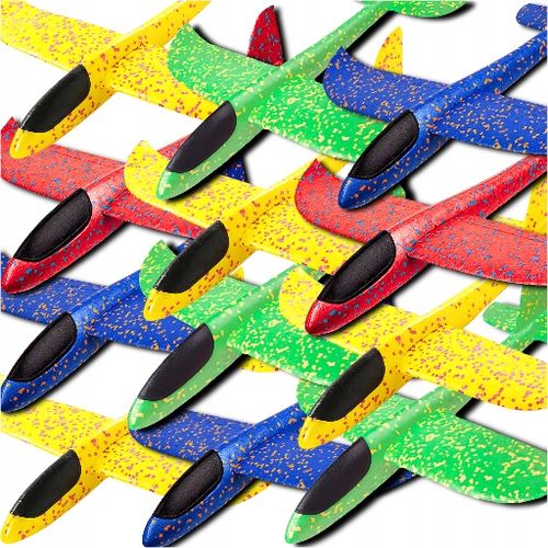 12X SAMOLOT STYROPIANOWY SZYBOWIEC RZUTKA SAMOLOTY ZE STYROPIANU DLA DZIECI na Arena.pl