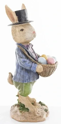 FIGURKA - WIELKANOCNY ZAJĄC KRÓLIK Z PISANKAMI III zdjęcie 2