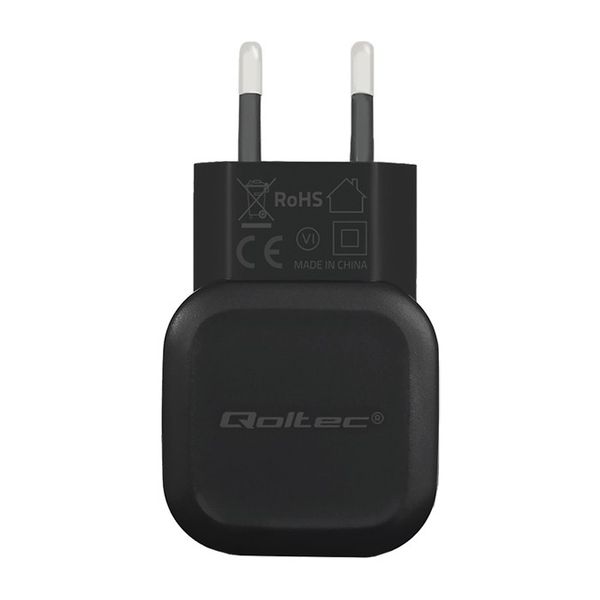 Qoltec Ładowarka sieciowa 5V | 2.4A | 12W | USB + kabel USB typ C zdjęcie 2