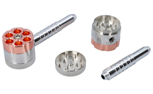 Srebrno-Miedziany Młynek Metalowy z Cygarniczką 2w1 Gentelo na Arena.pl