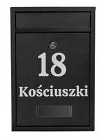 SKRZYNKA POCZTOWA NA LISTY POCZTĘ Z ADRESEM NUMEREM DOMU ULICY OGRODZENIE