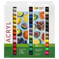 farby akrylowe 36 kolorów x 12 ml happy color