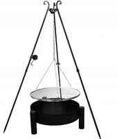 GRILL OGRODOWY TRÓJNÓG RUSZT FI 70 INOX PALENISKO