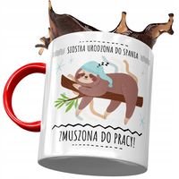 Kubek Czerwony Dla Siostry Na Urodziny Na Prezent Z Nadrukiem Ze Zdjęciem