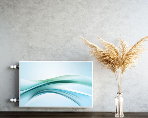 Osłona MAGNETYCZNA Kaloryfera Niebieska Fala Abstrakcja 80cm x 60cm na Arena.pl