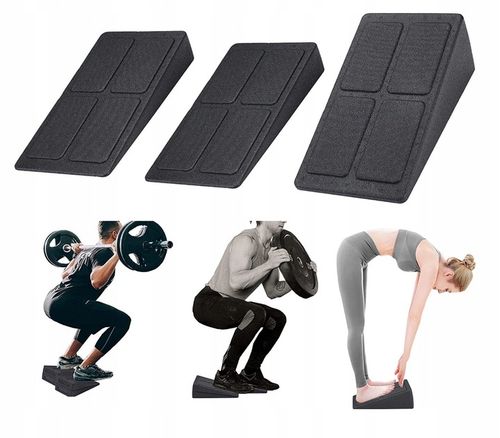 Bloczek pochylny squat wedge block 3 elementy do rozciągania przysiady nogi na Arena.pl