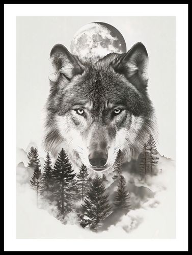 Plakat 39,5x55cm Wilczy Duch Lasu na Arena.pl