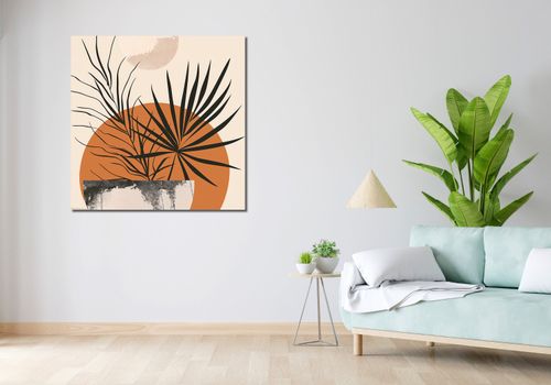 Obraz 100x100cm Palmowy Zachód na Arena.pl