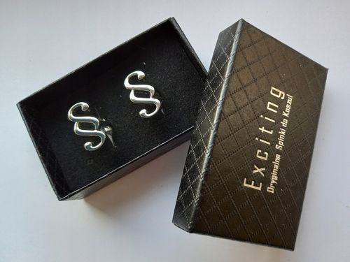 Spinki do mankietów EXC PARAGRAF Prezent dla Radcy Prawnika w pudełku na Arena.pl