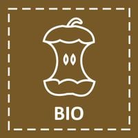 NAKLEJKI śmieci na kosz pojemnik ODPADY PAPIER BIO