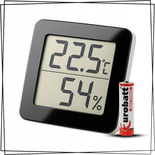 TERMOMETR I HIGROMETR POKOJOWY LED ELEKTRONICZNY WEWNĘTRZNY CYFROWY na Arena.pl