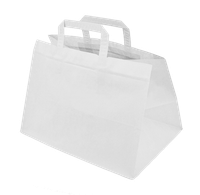 Torba papierowa 32 x 22 x 25 cm, 100 szt. biała AWIH