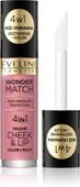 Eveline Wonder Match Róż i Pomadka w płynie 4w1 nr 03  4.5ml