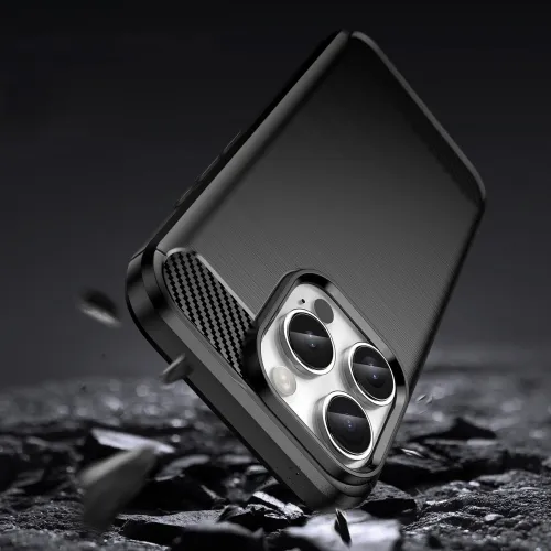 etui silikonowe carbon case do iphone 16 pro max - czarne na Arena.pl