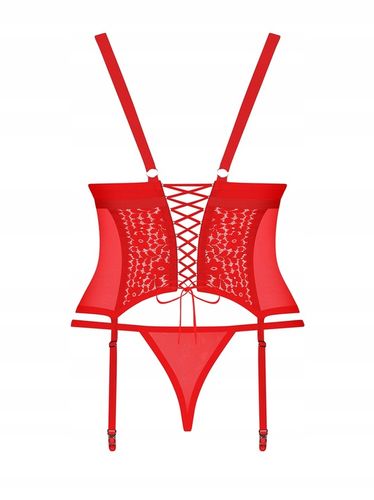 Obsessive Blossmina Gorset Plus Size Red 4XL/5XL na Arena.pl
