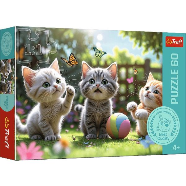 puzzle 60 trzy kociaki 17412 zdjęcie 1