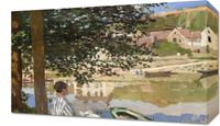 Obraz 50x30cm On the Bank of the Seine, Monet Vintage