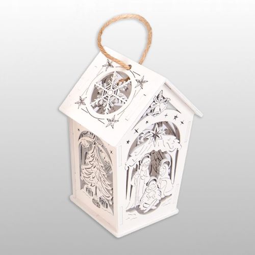 LAMPION ADWENTOWY RORATNI NA RORATY DREWNIANY BIAŁY na Arena.pl