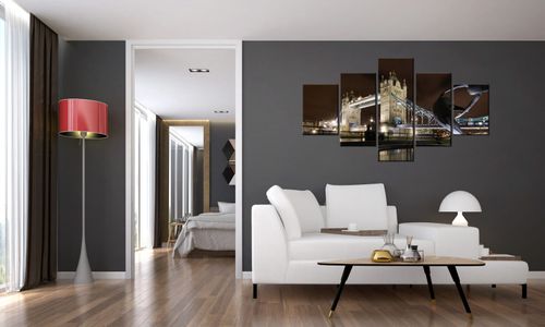 Obraz 125X70 Fontanna Przy Tower Bridge na Arena.pl