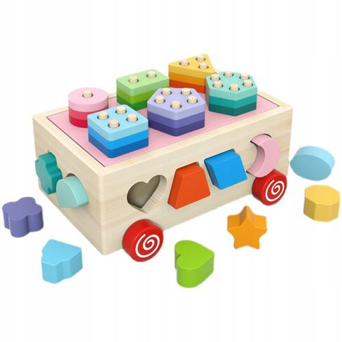 Drewniana kostka EDUKACYJNA SORTER KLOCKI 924 na Arena.pl