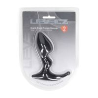 double ripple silicone prostate massager - black