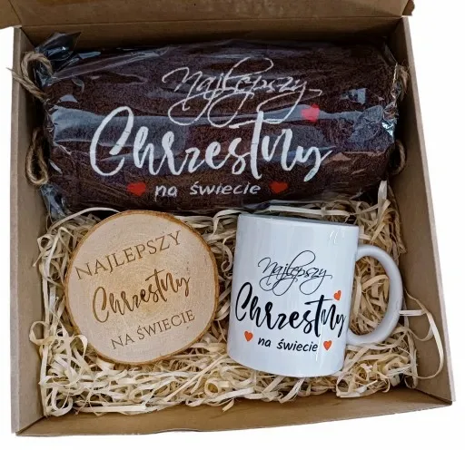 PREZENT dla od Ojca chrzestnego chrzest ręcznik zdjęcie 1