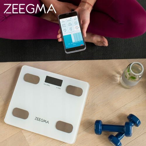 Waga łazienkowa analityczna SMART BIAŁA 17w1 iOS Android BMI do 200 kg na Arena.pl