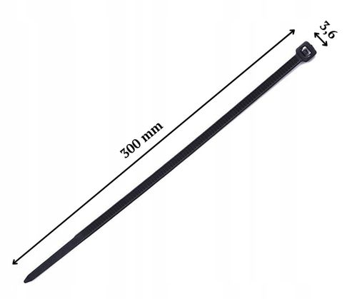 MOCNE OPASKI ZACISKOWE KABLOWE TRYTKI UV CZARNE 3,6x300 JAKOŚĆ na Arena.pl