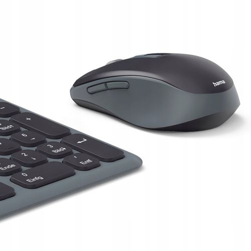 KLAWIATURA I MYSZKA Zestaw Bezprzewodowy Hama WKM-550 Czarno-Szara na Arena.pl
