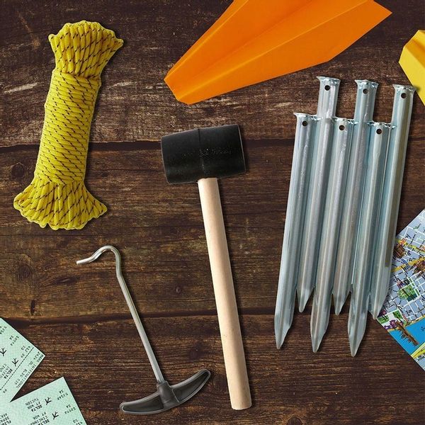 ZESTAW TURYSTYCZNY KEMPINGOWY POD NAMIOT MŁOTEK ŚLEDZIE LINKA 9 ELEMENTÓW zdjęcie 3