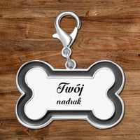 Identyfikator dla psa z Twoim nadrukiem - czarna kość