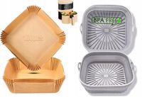 WKŁAD PAPIEROWY + SILIKONOWY DO FRYTKOWNICY DO AIR FRYER ZESTAW 100szt+1szt