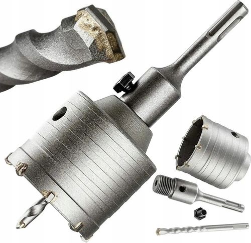 OTWORNICA KORONKA WIERTŁO DO BETONU FREZ DO PUSZEK SDS PLUS 80mm na Arena.pl