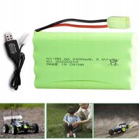 AKUMULATOR 9,6V 2400MAH DO PONOWNEGO ŁADOWANIA NIMH RC AKUMULATOR WYŚCIGOWY