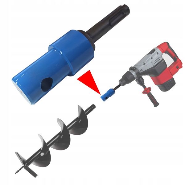 Adapter SDS PLUS wiertło do gleby świder wiertnica zdjęcie 2