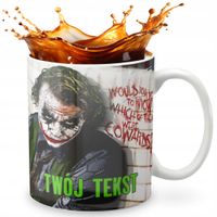 KUBEK 330ml GRAFIKA PREZENT ŚWIĘTA WZÓR - FILM BAT MAN JOKER + IMIĘ