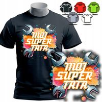 KOSZULKA MĘSKA – MÓJ SUPER TATA, MAJSTER ROKU, PREZENT NA DZIEŃ OJCA - L