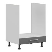 Tiffany T-21/D60P Szary połysk MDF szafka piekarnik, płyta, szybko