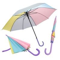 Parasol pastelowy teczowy modny dzieciecy fioletowy uchwyt
