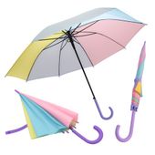 Parasol pastelowy teczowy modny dzieciecy fioletowy uchwyt