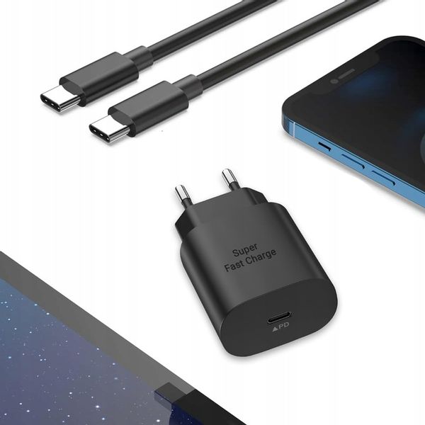 SZYBKA ŁADOWARKA DO TELEFONU SAMSUNG KOSTKA 25W + KABEL USB-C 1M zdjęcie 6